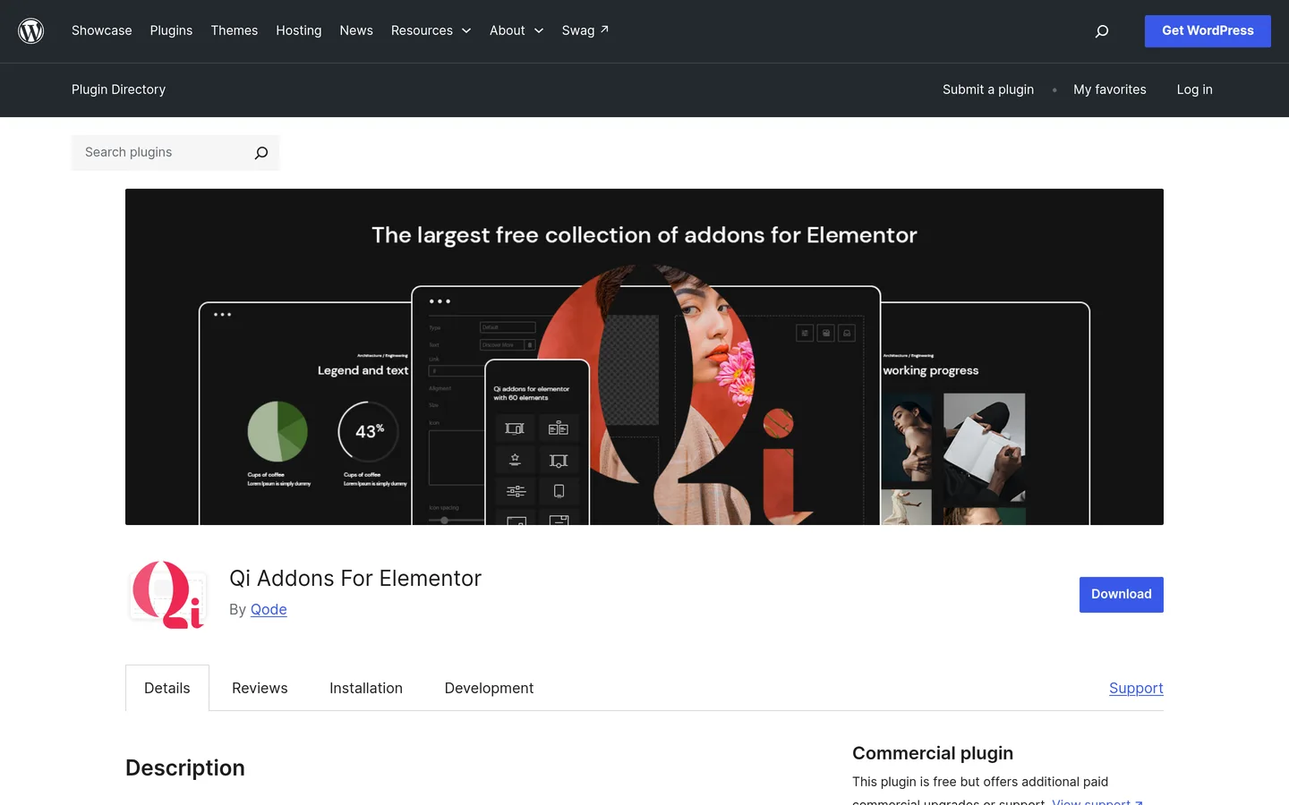 Qi addons for elementor listing on the wordpress. Org plugin directory