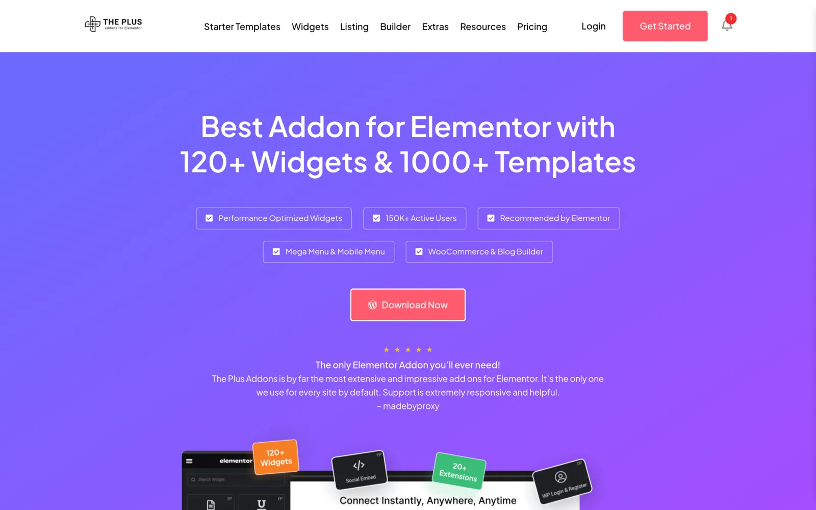 The plus addons for elementor widget library that an ai agent composes pages with