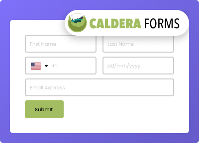 Caldera Forms Everest Forms from The Plus Addons for Elementor