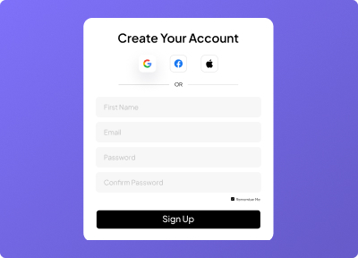 Create your account widgets from the plus addons for elementor