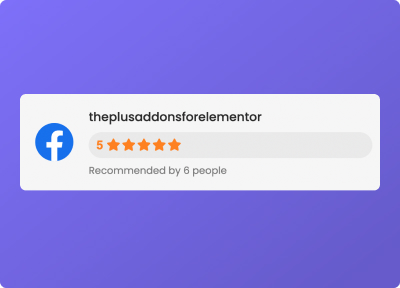 Facebook Badge Reviews Wall from The Plus Addons for Elementor