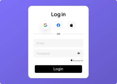 Login widgets from the plus addons for elementor