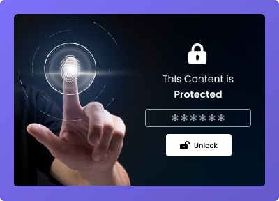 Protected content widgets from the plus addons for elementor